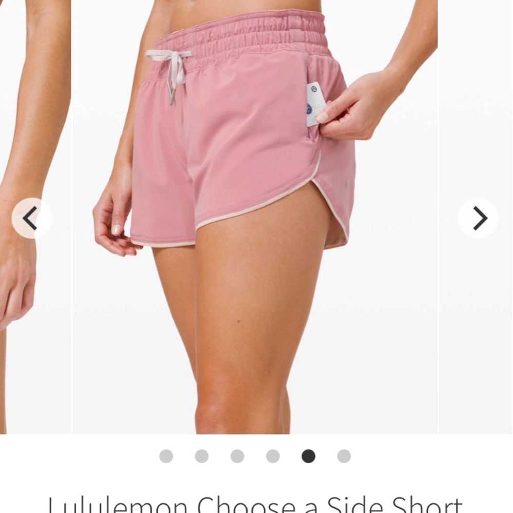 Major ISO lulu pink choose a side shorts!